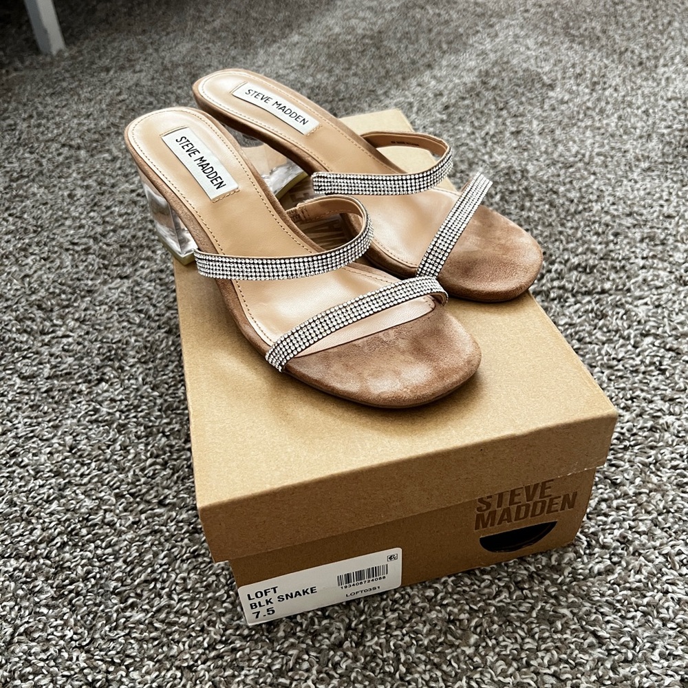 Steve Madden Heels with Rhinestone Straps